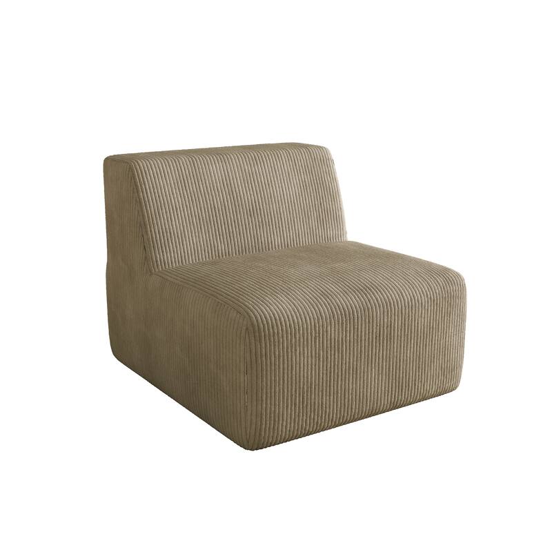 Corduroy Armless Chair Accent Chair