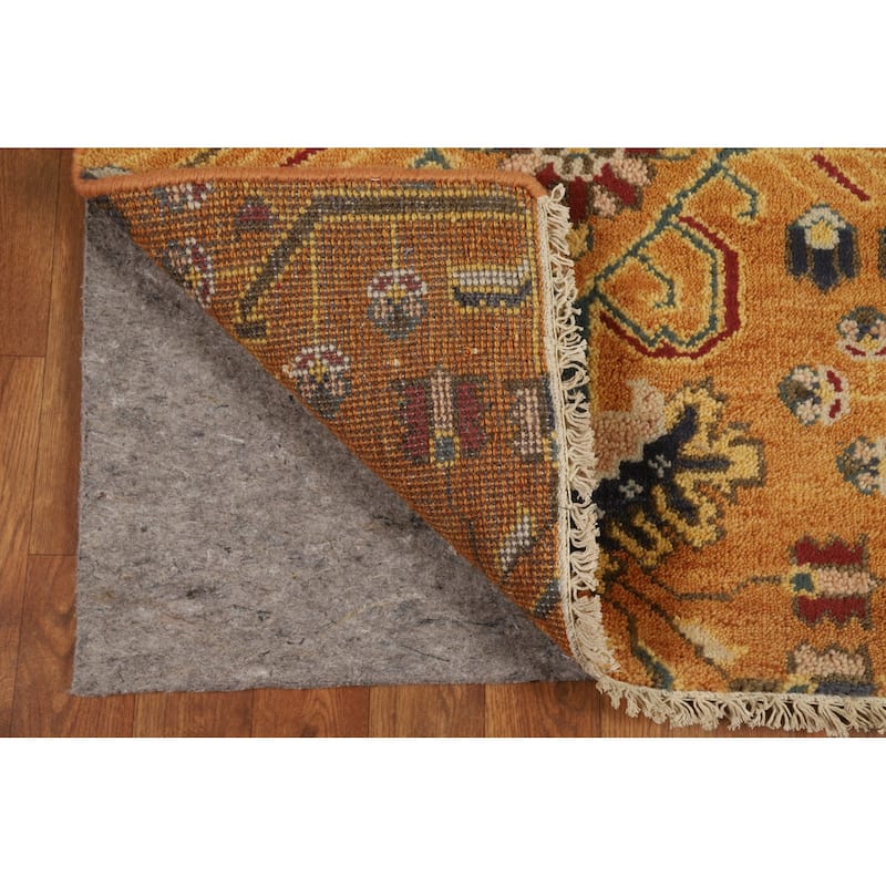 Orange & Rust Kazak Indian Runner Rug Handmade Wool Carpet - 2'6"x 12'0"