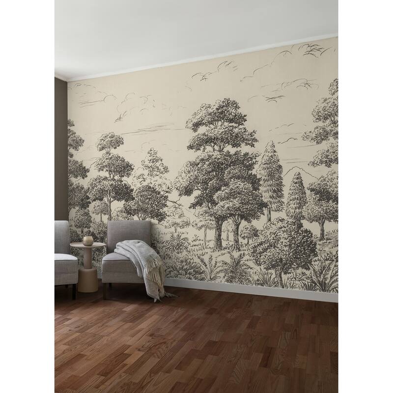 WallPops Scott Living Sylva Parchment Self Adhesive Mural - N/A