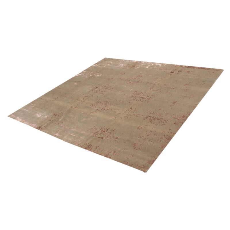 ECARPETGALLERY Hand-knotted Opulence Green Viscose, Wool Rug - 9'10 x 10'0