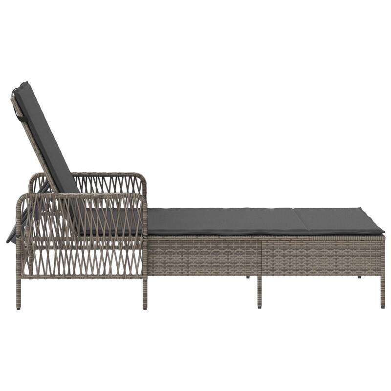 Adjustable Sun Lounger - 61.8 x 21.7 x 36.2 in