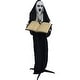 preview thumbnail 6 of 16, Haunted Hill Farm Life-Size Animatronic Witch, Indoor/Outdoor Halloween Decoration, Flashing Green Eyes, Talking, Battery
