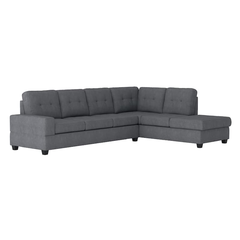Fresno Reversible Sectional Sofa - Dark Grey