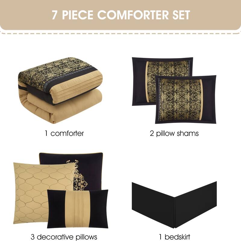 Nanshing Shelly 7 Piece Transitional Comforter Set
