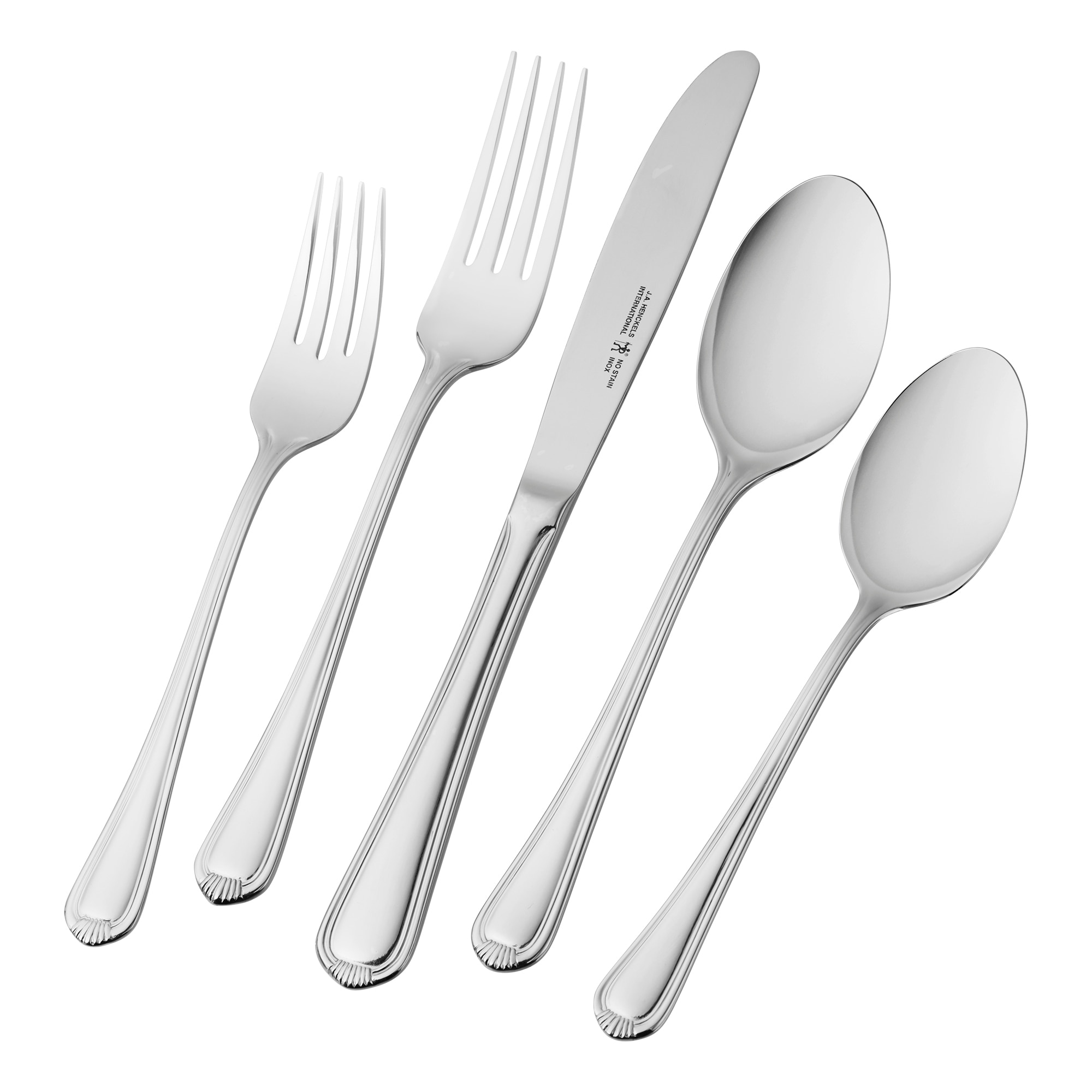 Henckels Alcea Flatware Set, 65-Piece, Silver - 65-piece
