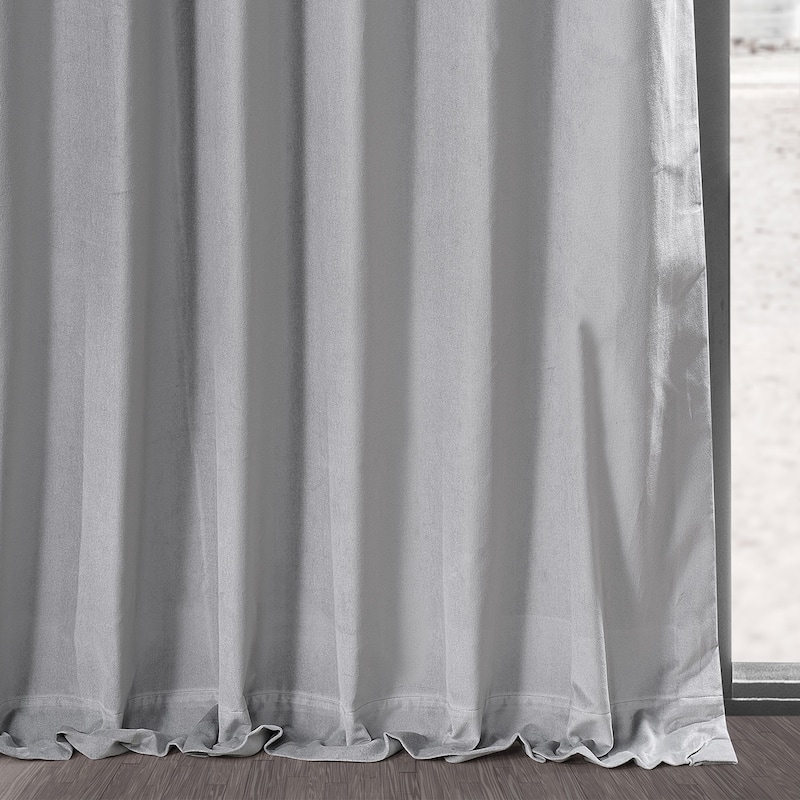 Exclusive Fabrics Vintage Cotton Velvet Room Darkening Curtains - Luxurious Drapery in Timeless Elegance (1 Panel)