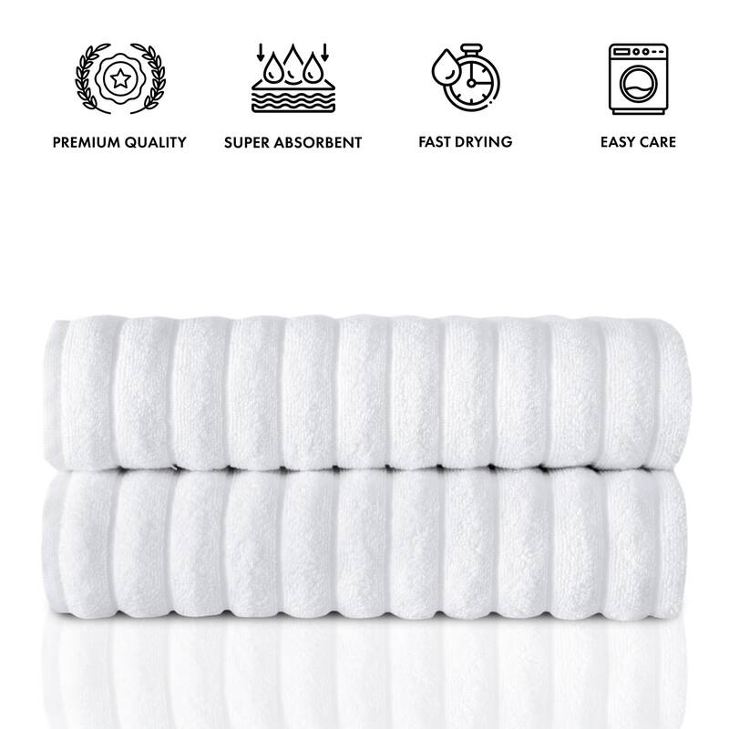 Brampton Premium Turkish Cotton 2 Piece Bath Towels Set Plush - 27x54 In