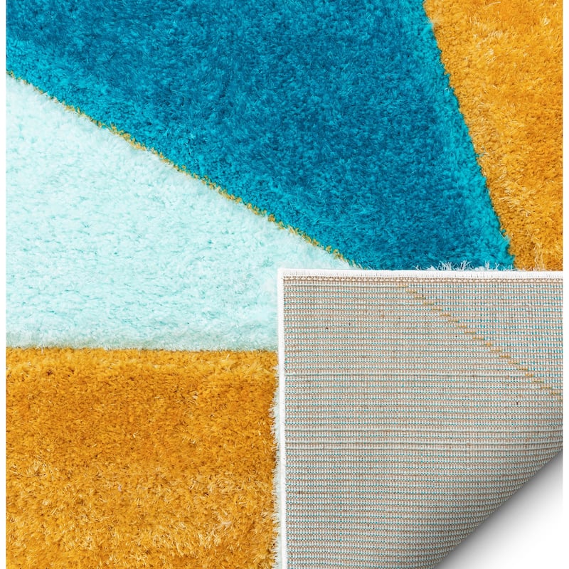Well Woven San Francisco Venice Geometric Shag Area Rug