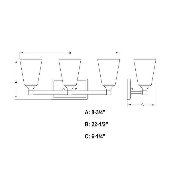 Vaxcel Lighting W0494 Wallingford 3 Light 23" Wide Vanity Light