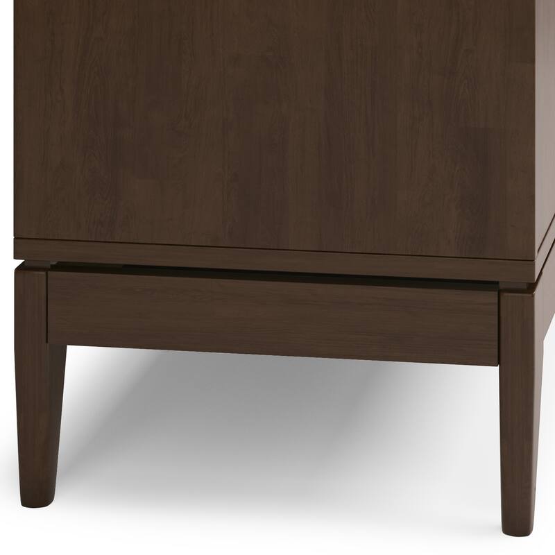 WYNDENHALL Pearson SOLID HARDWOOD 60 inch Wide Mid Century Design Sideboard Buffet - 17"d x 60"w x 30"h