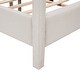 preview thumbnail 9 of 10, Canvas-upholstered Canopy Bed - Platform Wingback Bed Frame with USB, Type-C Ports Headboard, 4 Canopy Columns, 2 Sides Pocket