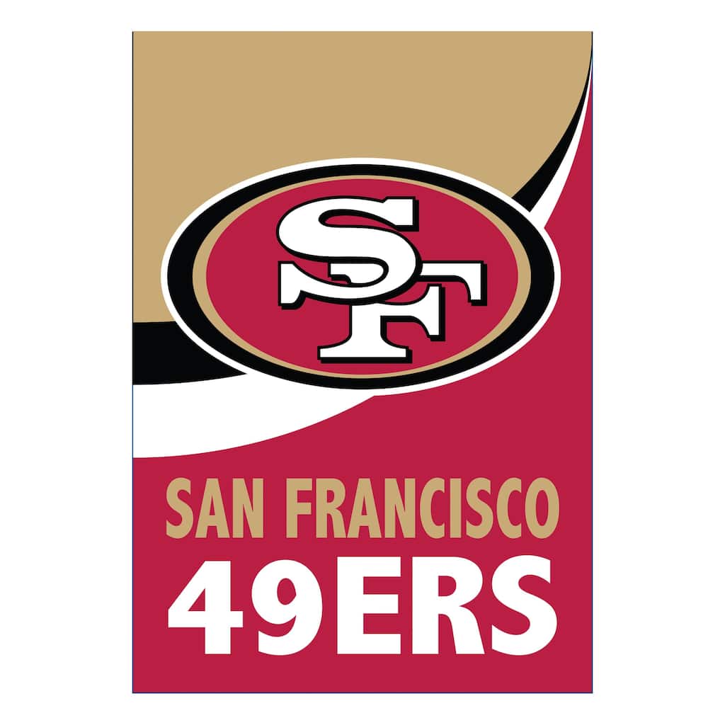 San Francisco 49ers Burlap Flag Garden Size