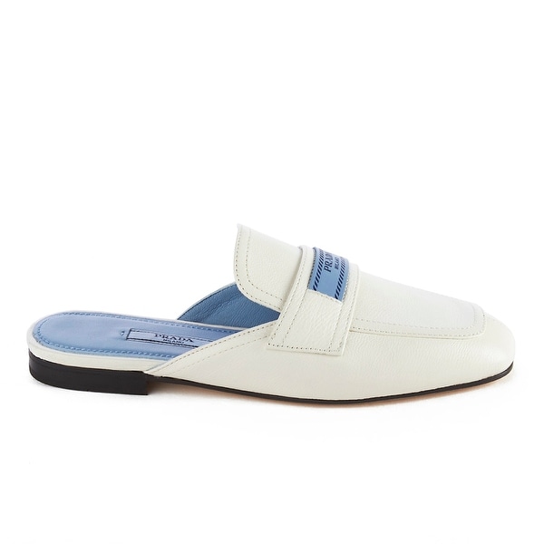 womens white loafer mules
