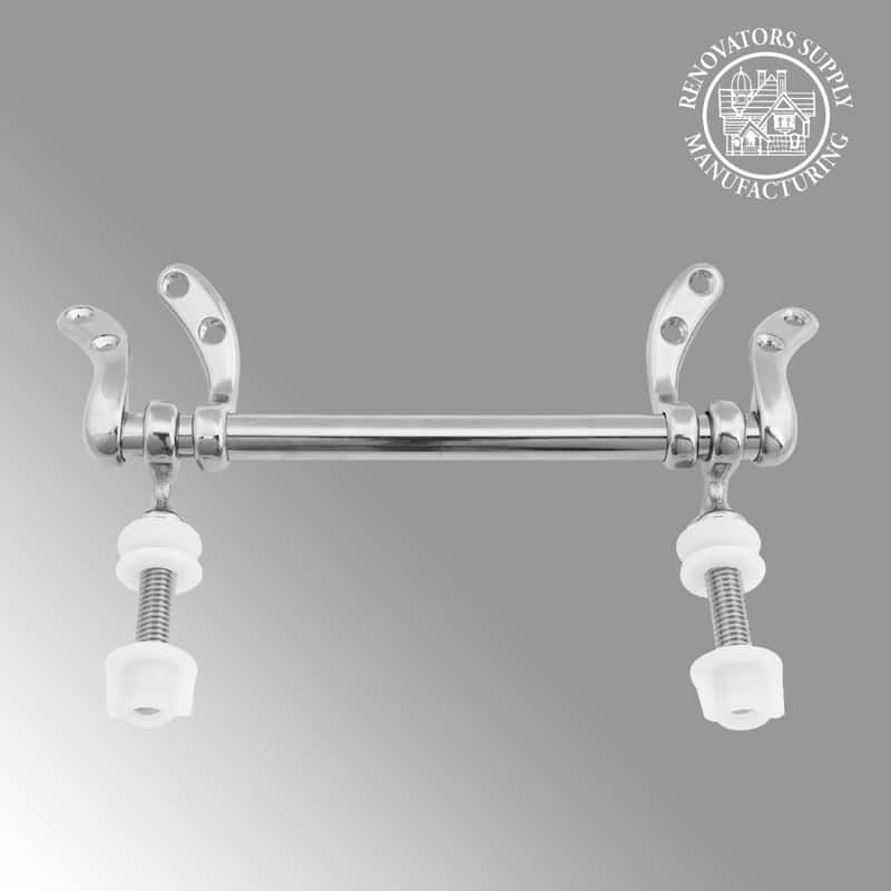 Solid Brass Toilet Seat Hinge Replacement with Chrome Finish Adjustable Toilet Seat Hinges with Hardware