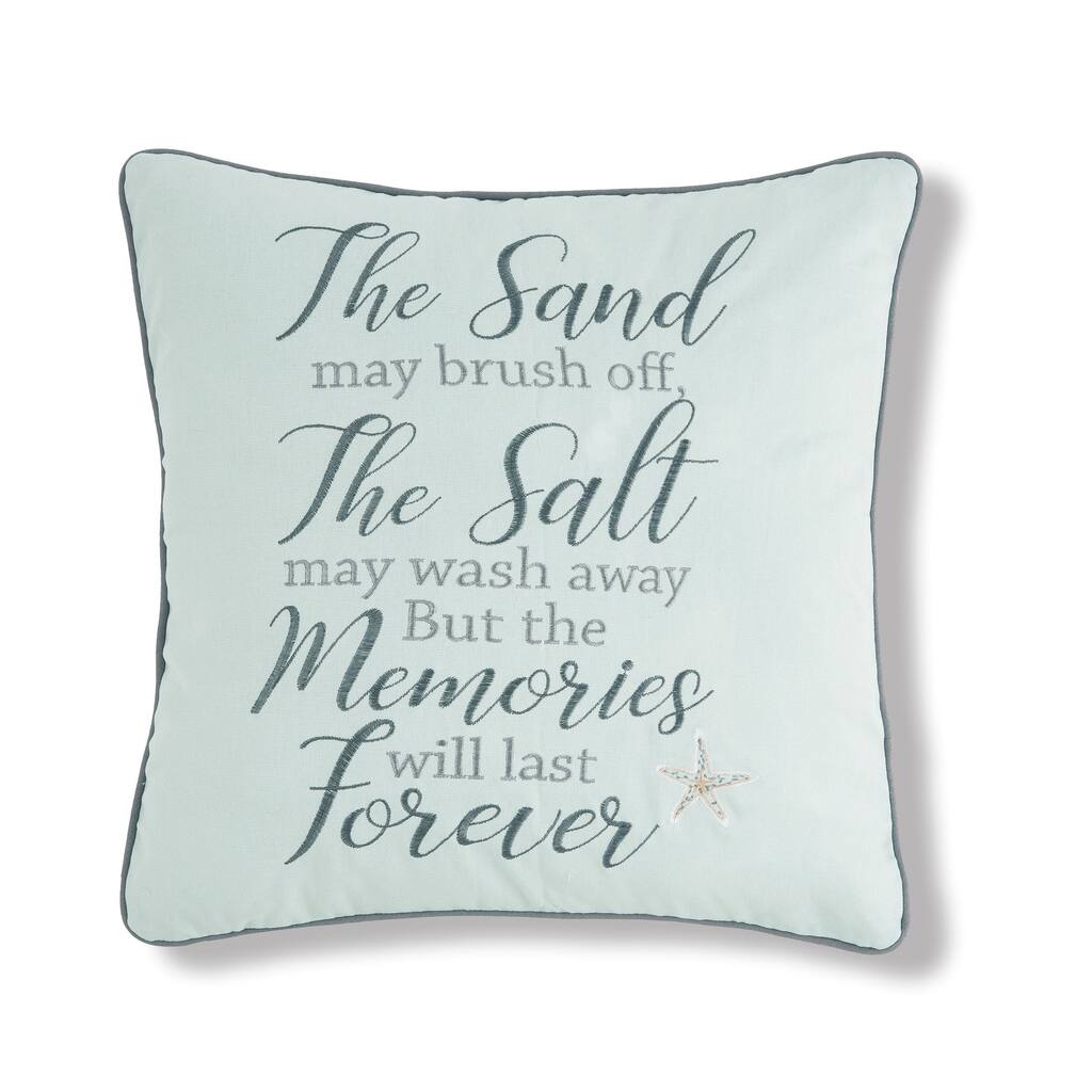 18" x 18" Memories Forever Embroidered Pillow