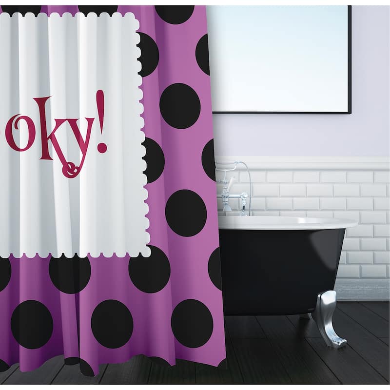 Halloween Spooky Dots Shower Curtain