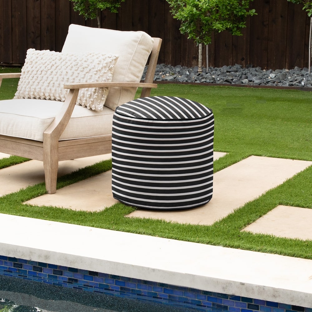 Sorra Home Sunbrella Indoor/Outdoor Round Bean Pouf