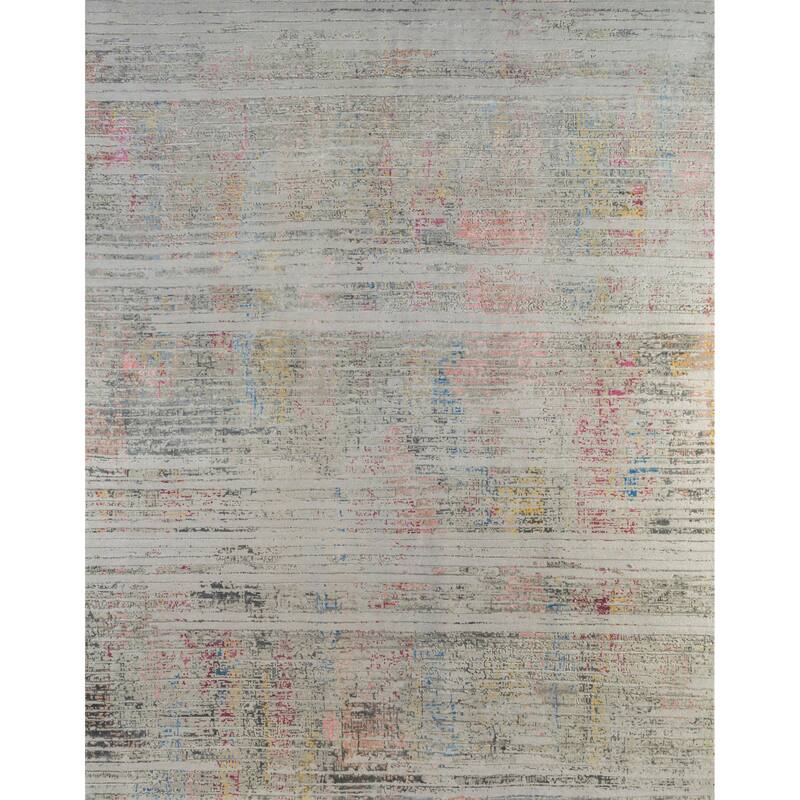 HomeRoots Abstract Contemporary Rectangle Area Rug - 120.00 in. x 96.00 in. x 0.25 in.