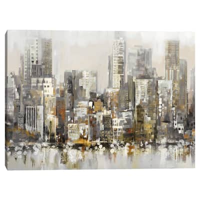 Urban Focus Gold by Studio Arts Canvas Art Print