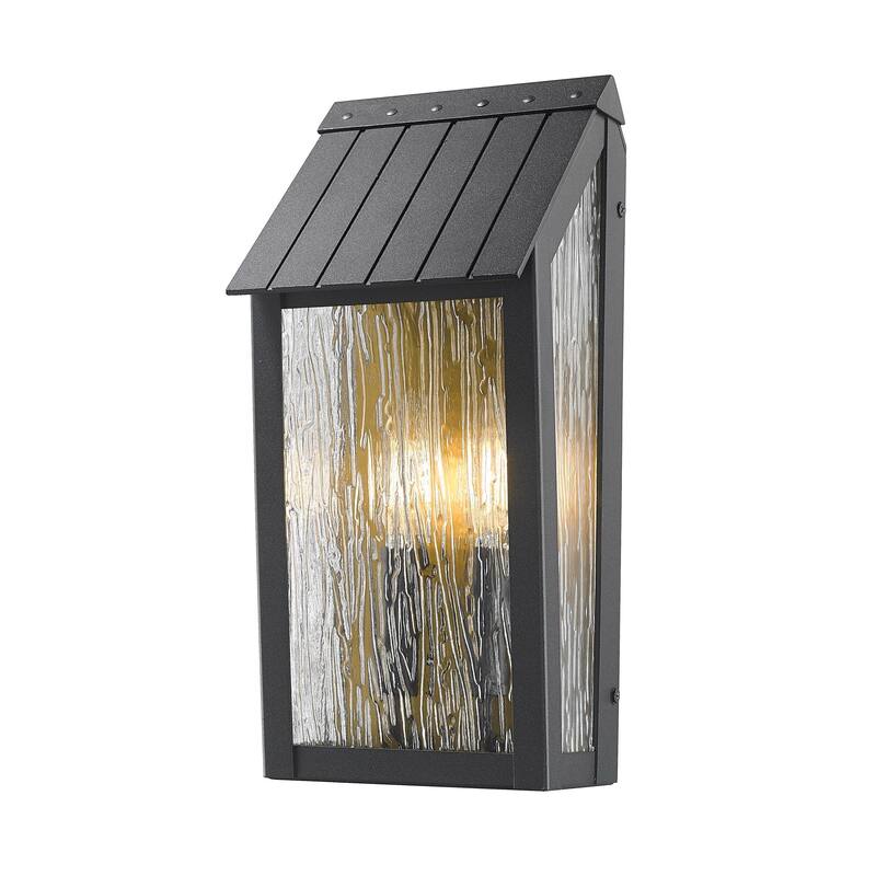 Artcraft Point Outdoor Wall Sconce - Black and Brass