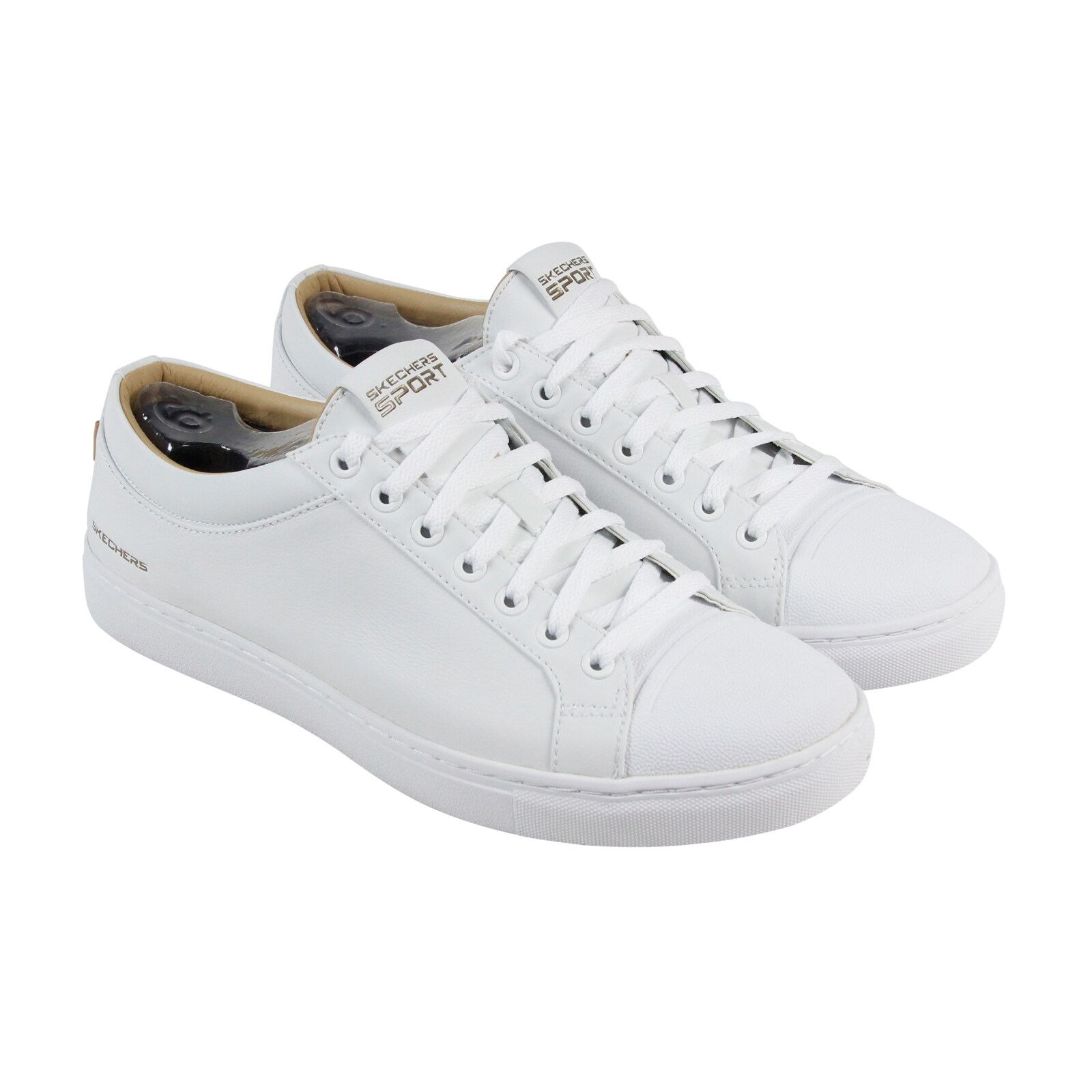 skechers white leather shoes