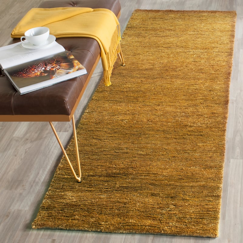SAFAVIEH Hand-knotted Bohemian Colomba Boho Jute Rug - 2'6" x 12' Runner - Caramel