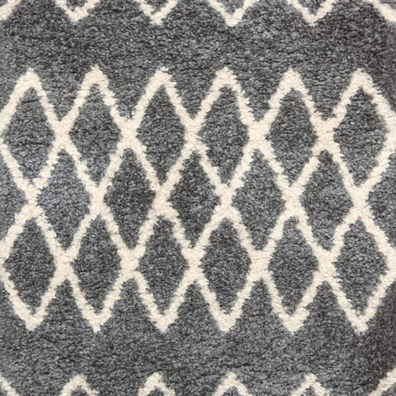 Gertmenian Thayer Jamila Modern Tribal Grey/White Shag Area Rug