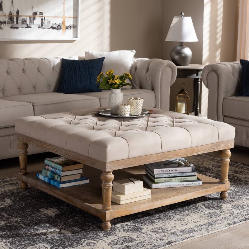 The Gray Barn Windy Ridge Modern and Rustic Cocktail Ottoman