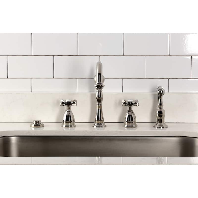 Kingston Brass Essex 1.8 GPM Widespread Kitchen Faucet - Includes Side