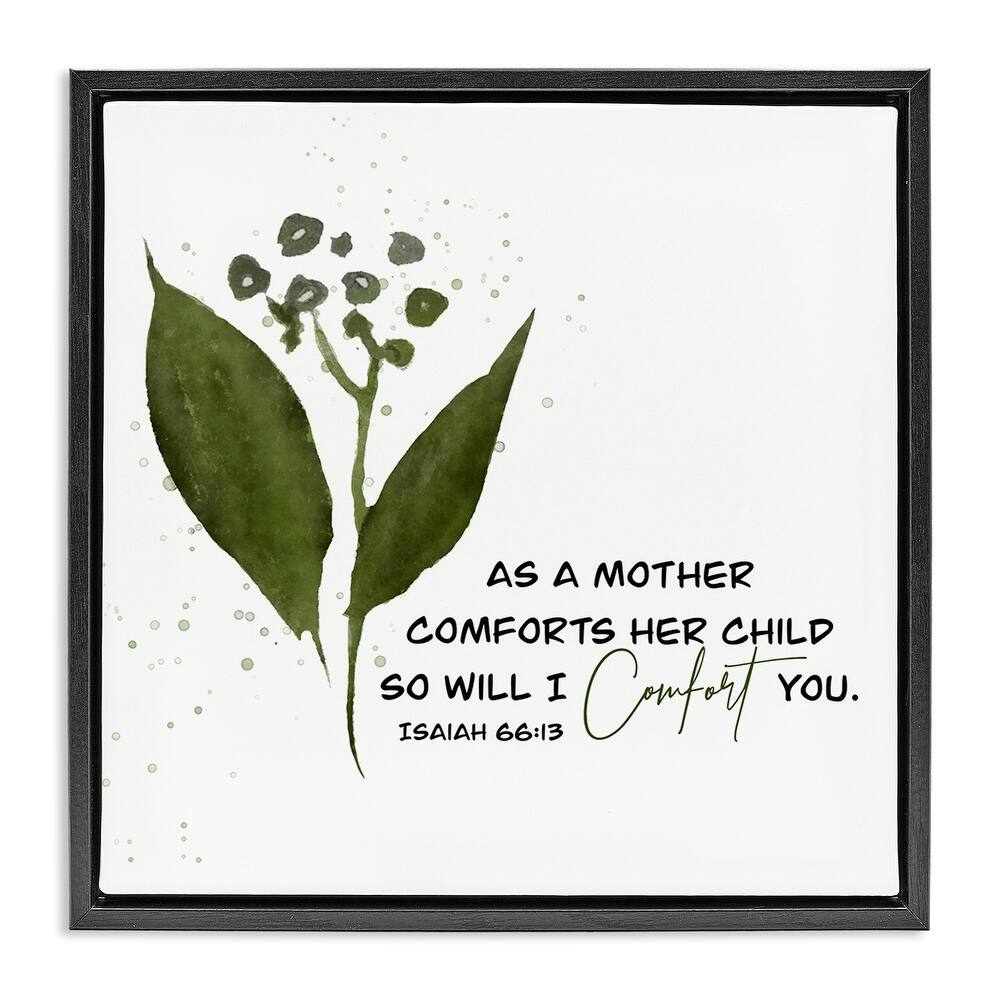 Stupell Proverb & Abstract Flower Framed Floater Canvas Wall Art Design By Amber Clarkson