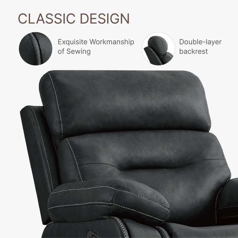 Spruce & Spring Lauren Manual Recliner Glider Rocker Chair for Living Room