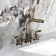 preview thumbnail 35 of 34, Kingston Brass Convergent Two-Handle 3-Hole Deck Mount Widespread Bathroom Faucet with Knurled Handle and Brass Pop-Up Drain