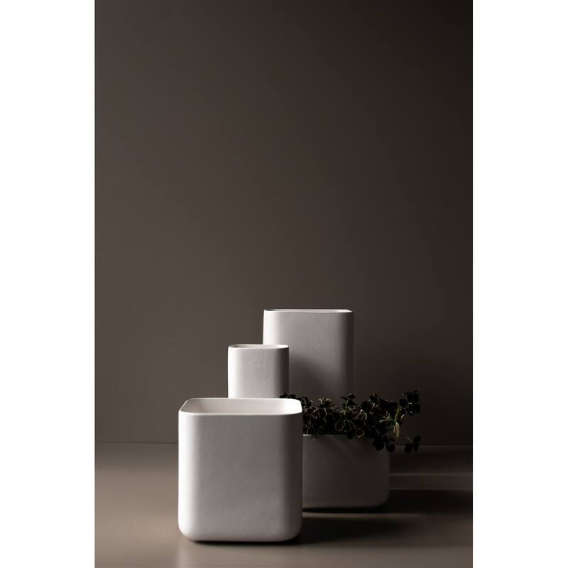 CUBE Planter White- ND - White