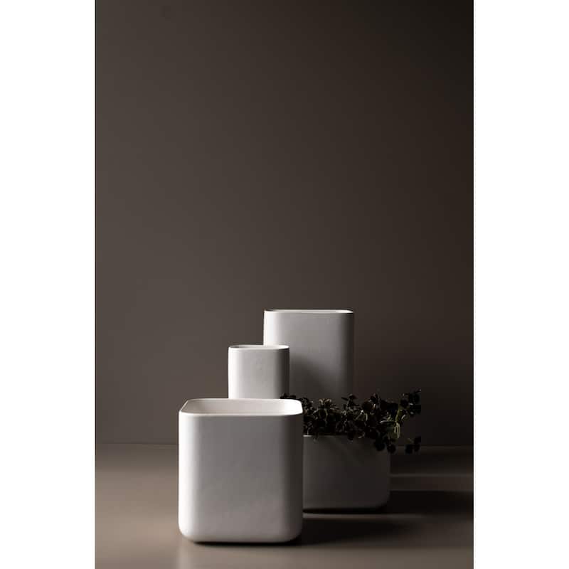 Sm. CUBE Pot White - White