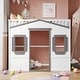 preview thumbnail 87 of 112, Solid Wood House Loft Bed With Ladder for Kids, Boys and Girls, Bedroom
