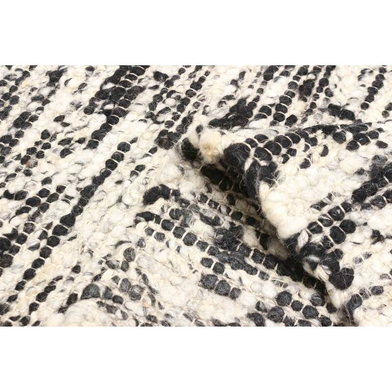 ECARPETGALLERY Braid weave Sienna Cream Wool Rug - 6'1 x 9'1