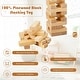 preview thumbnail 8 of 10, Costway Giant Tumbling Timber Toy 54 PCS Wooden Blocks Game w/ - Natural - See Details