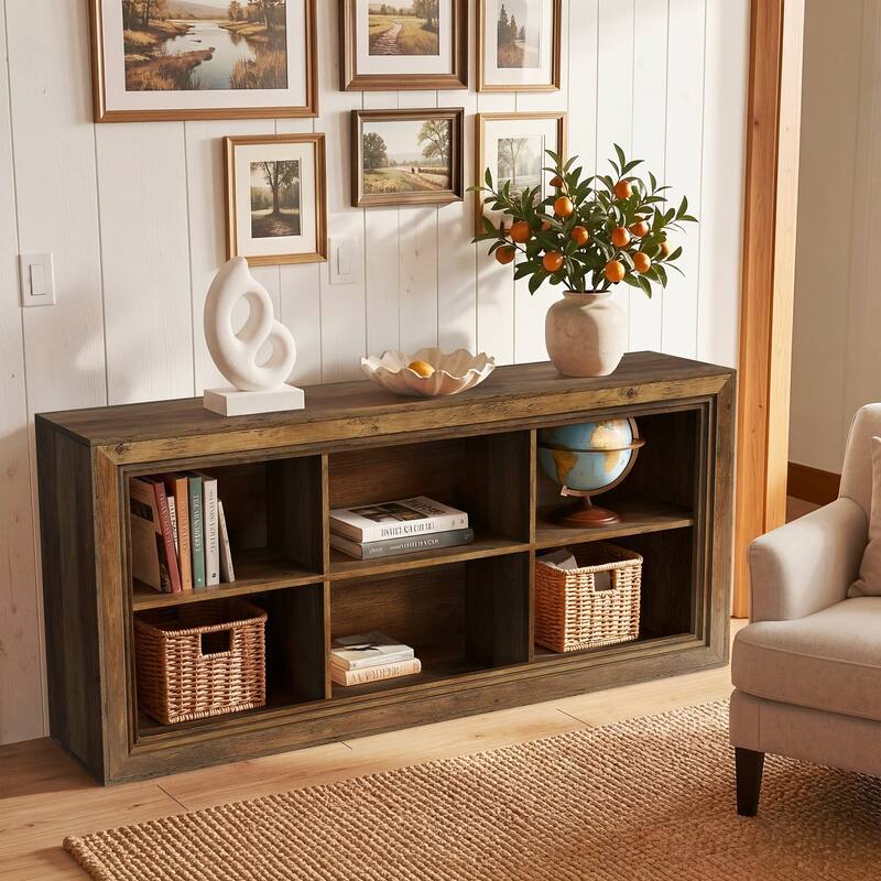 2 Shelf Bookcase Storage，6 Shelf, 27 inch Tall