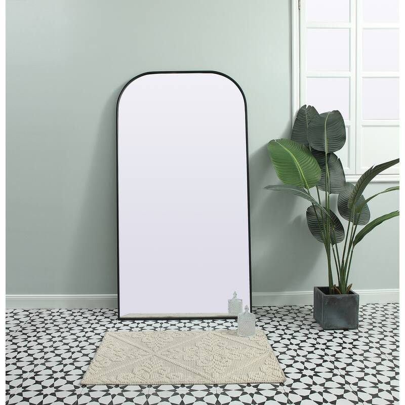 Indigo Home Metal Frame Arch Full Length Mirror 35x66 Inch