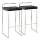 preview thumbnail 5 of 48, Fuji Contemporary Stackable Stainless Steel Low-Profile Back Bar Stool (Set of 2) - N/A