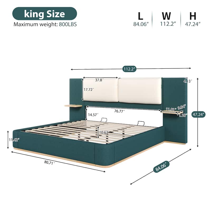 Christopher Knight Home-Marcellus Upholstered Platform Bed with Panel
