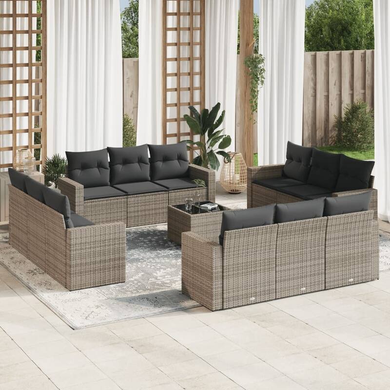 vidaXL Patio Sofa Set Gray - 8.5 x 8.5 x 5.7