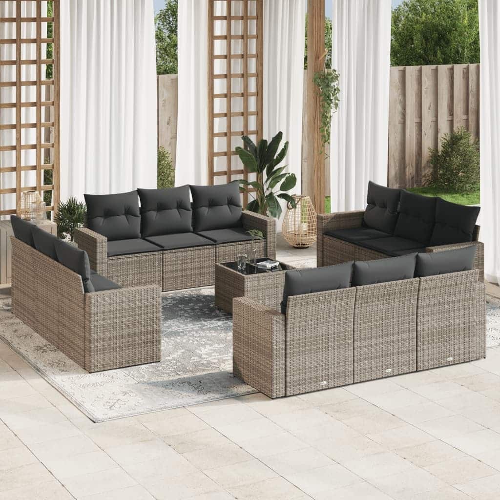 vidaXL Patio Sofa Set Gray - 8.5 x 8.5 x 5.7