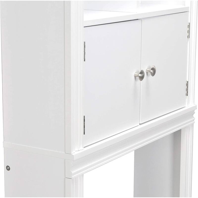 Spirich Home Bathroom Shelf Over The Toilet with 4 Cubbies, Bathroom Cabinet Organizer Over Toilet, Space Saver Cabinet Storage