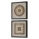 preview thumbnail 5 of 6, Uttermost Intertwine Knit Paper Shadow Box, Set of 2 - 23.625"H x23.625"W x 2"D