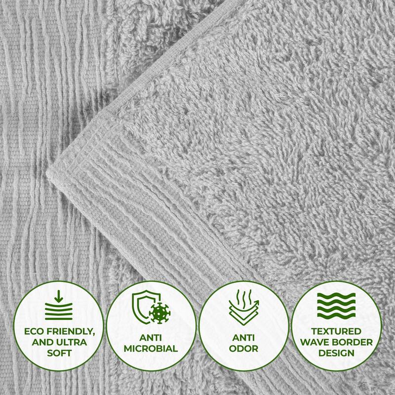 Superior Sierra Rayon From Bamboo Cotton Blend 6 Piece Bathroom Towel Set