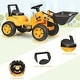 preview thumbnail 1 of 4, Kids Ride On Excavator Digger 6V Battery Powered Tractor -Yellow - 47.5" x 21.5" x 21.5" (L x W x H) Yellow