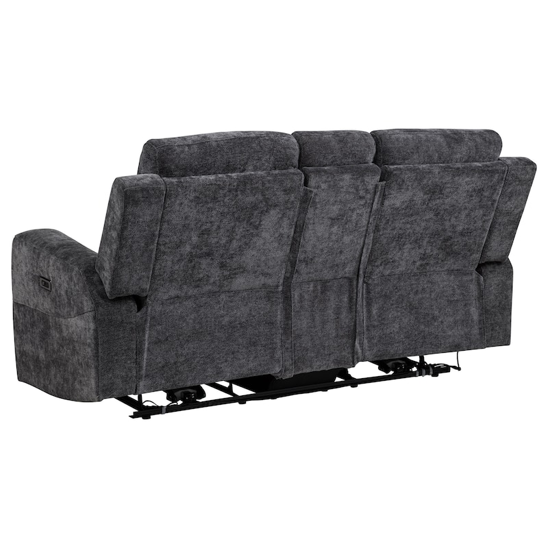 Kennett Chenille Upholstered Power Reclining Loveseat