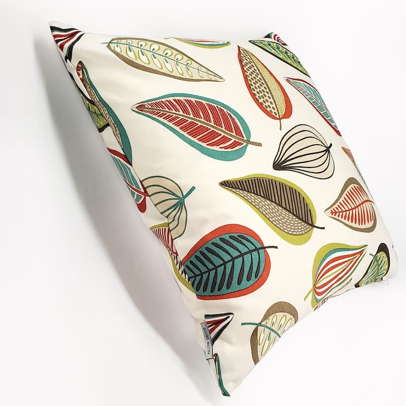 Forest Glade Cotton Throw Pillow 17x17 with Polyfill Pillow Insert