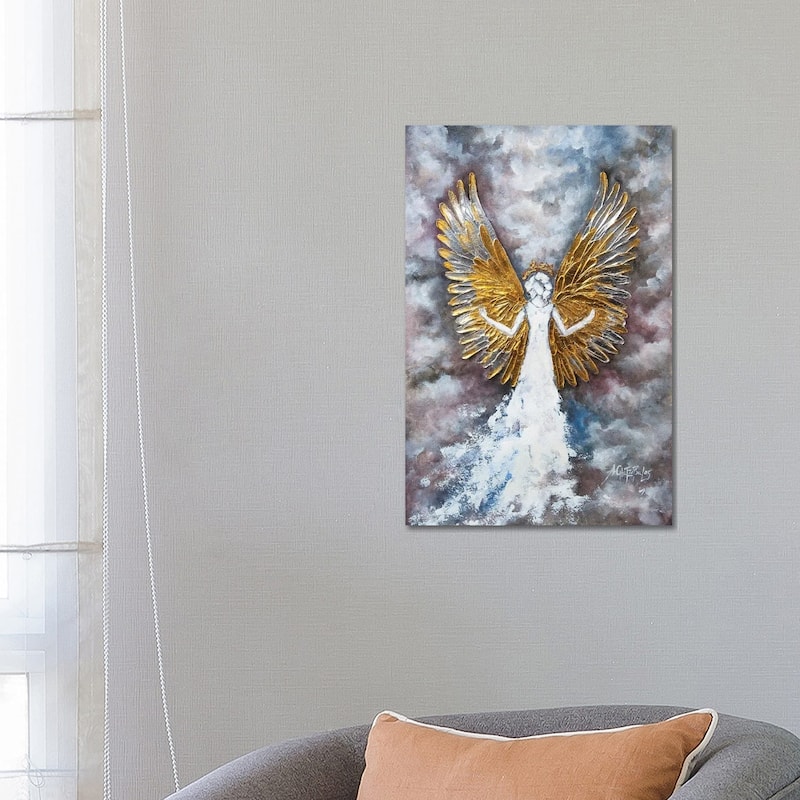 iCanvas "Gold Silver Angel Wings" by Nastasiart Canvas Print - 26x18x1.5